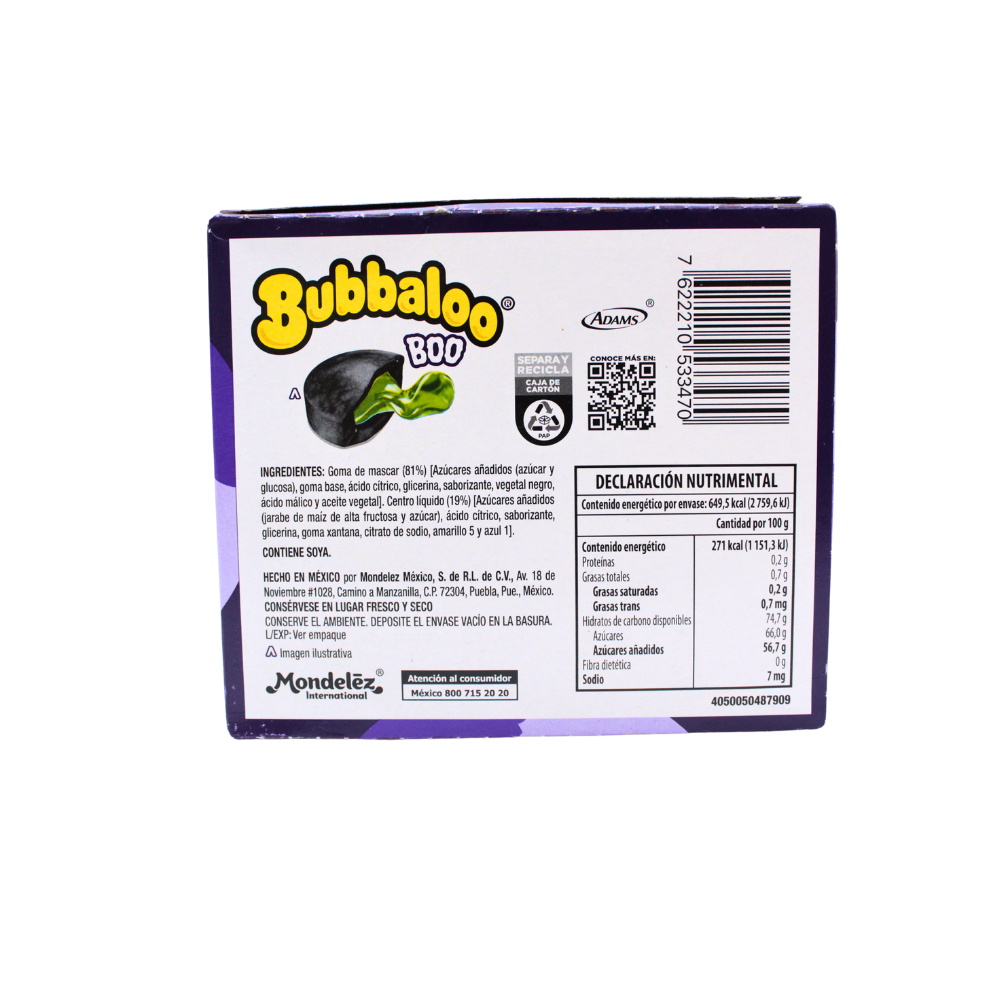Chicles Bubbaloo Boo | Caja 47 pzas