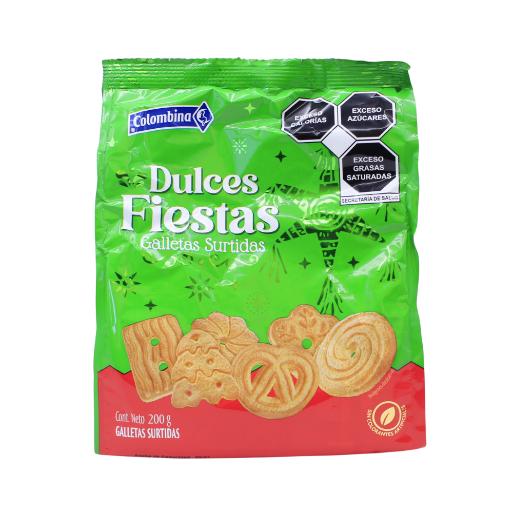 Bolsa de galletas surtidas colombina navideñas