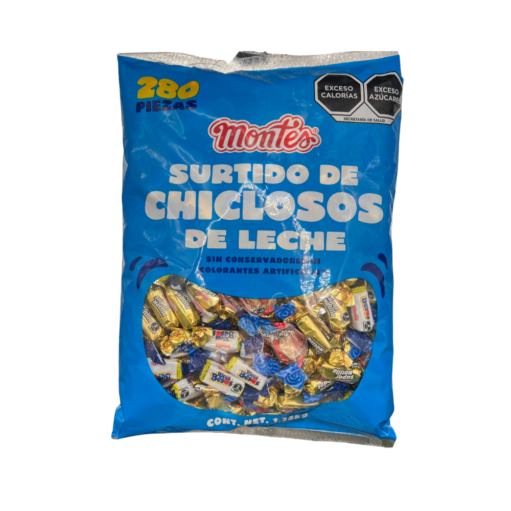 dulce chicloso Montes surtido 1.3 kg en bolsa a granel