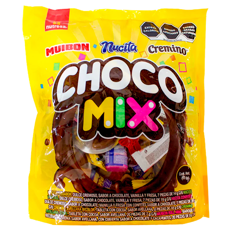 Bolsa de mix de chocolates Nutresa. Nucita, Muibon y Cremino en una bolsa de por lo menos 200 pzas