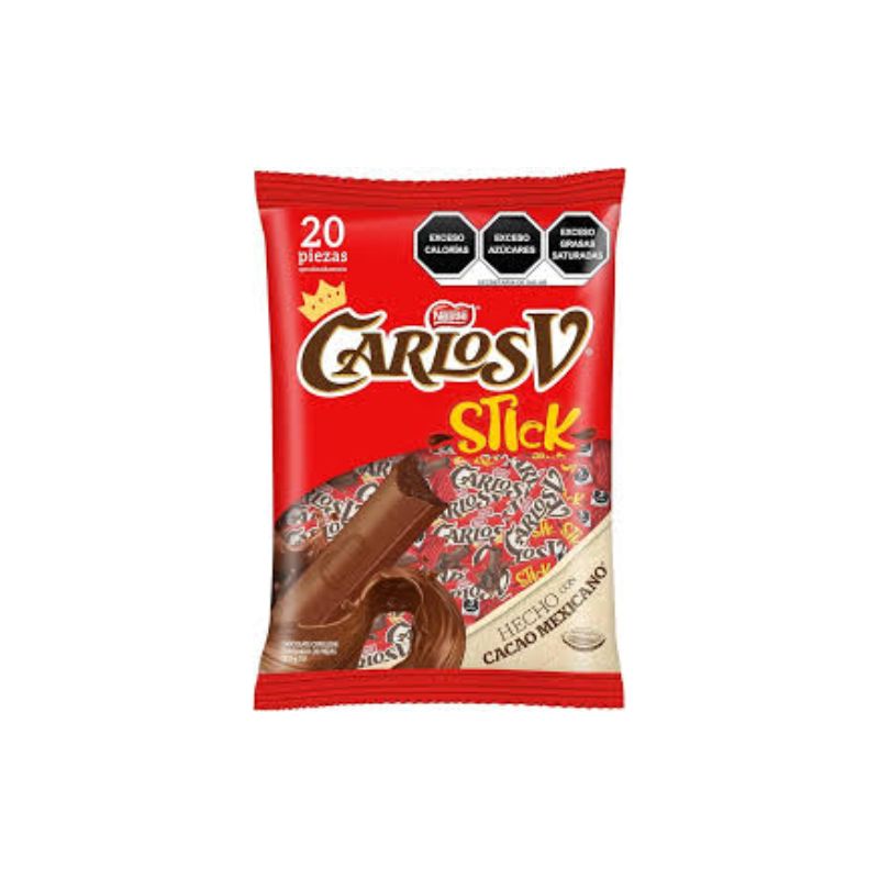 Caja de Chocolate Carlos V Stick 20 piezas