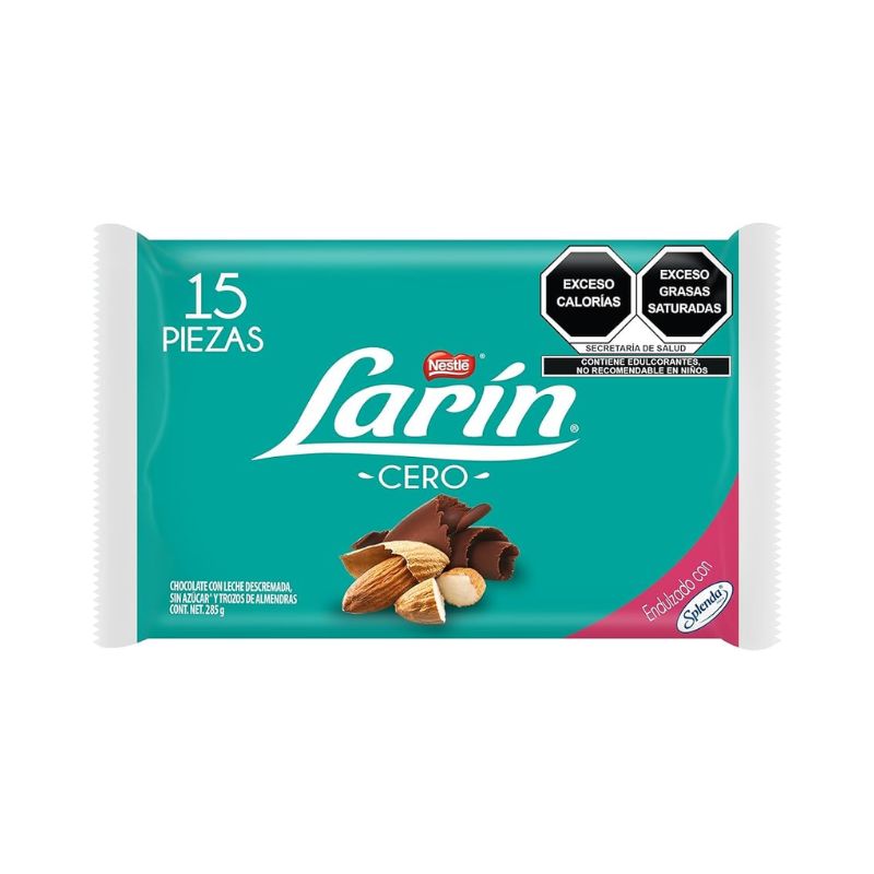 Caja de Chocolate Larín Sin Azúcar 15 piezas