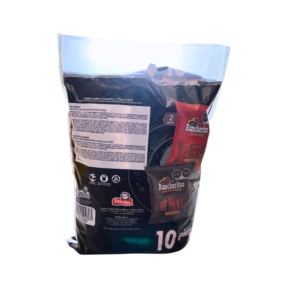 Pack de Rancheritos Sabritas totopos crujientes