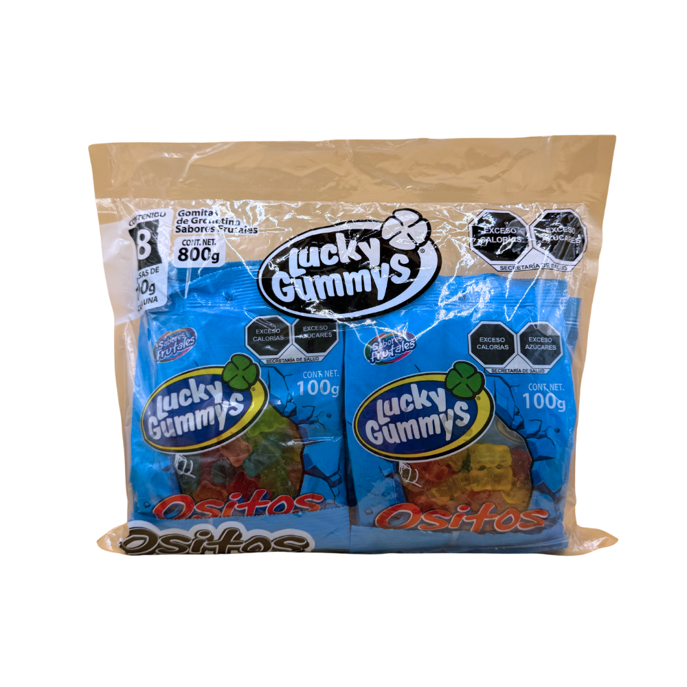 Gomitas Lucky Gummy osito bolsa 100 g 8 piezas