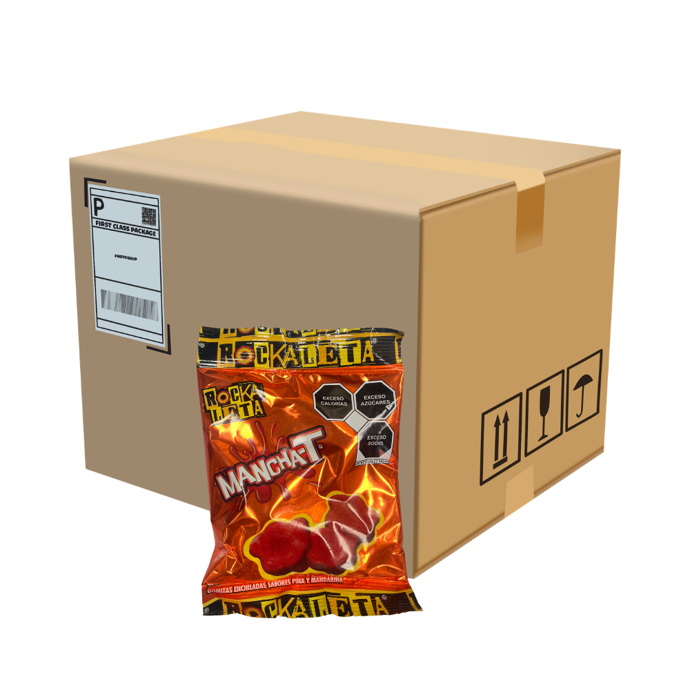 Goma Sabri Mancha-T 110 g caja con 20 piezas sabor frutal acidulado