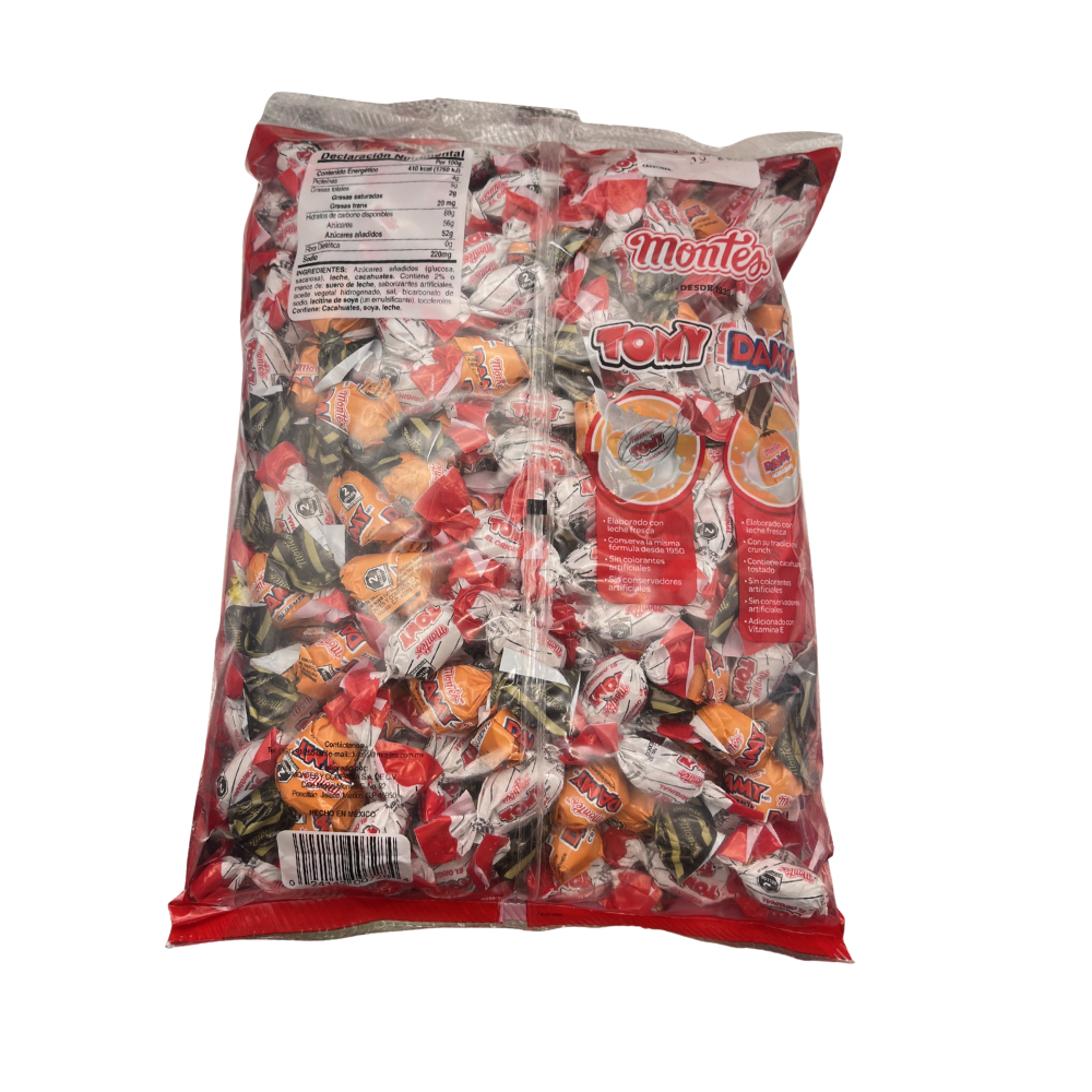 Dulces de caramelo de leche Montes presentación a granel 1.3 kg